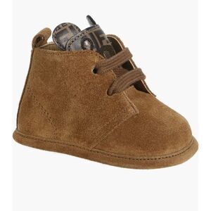 Bear Ear FF Logo Suede Crib Shoes